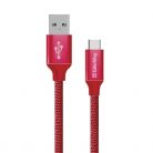 COLORWAY Kábel, USB Type-C 2m 2.4A piros (CW-CBUC008-RD)