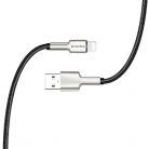 COLORWAY Kábel, USB - Apple Lightning (head metal) 2.4A 1m black (CW-CBUL046-BK)