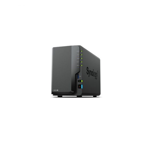 SYNOLOGY NAS 2 fiókos DS224+ 2x8TB HDD-vel, Intel Celeron J4125 4x2GHz, 2GB DDR4, 2x1GbE, 2xUSB3.2Gen1