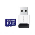 SAMSUNG Memóriakártya, PRO Plus + Reader microSDXC 1TB, CLASS 10, UHS-I, U3, V30, A2, R180/W130