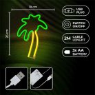 NEOLIA LED dekorációs lámpa, PALM, ki/be kapcsoló, USB vagy 3xAA 1,5V, 2m kábel,