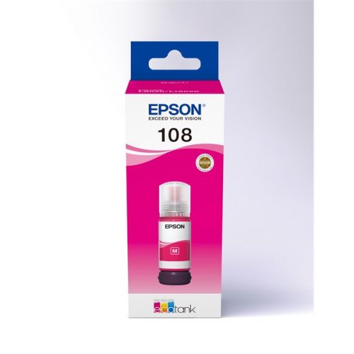 EPSON Tintapatron 108 EcoTank Magenta ink bottle