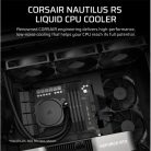 CORSAIR CPU hűtő NAUTILUS 240 RS Liquid CPU Cooler (vízhűtés), 2 Ventilátoros, LGA1700 és LGA1851 támogatással, fekete