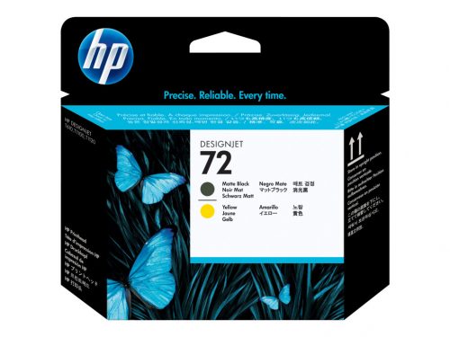 HP 72 Printhead black matte and yellow