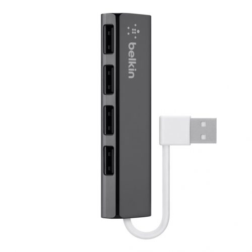 Belkin 4-Port Ultra-Slim Travel Hub Black/White