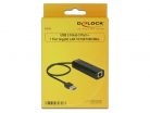 DeLock USB 3.0 Hub 3 Port + 1 Port Gigabit LAN 10/100/1000 Mbps