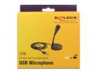 DeLock USB Microphone with base and Touch-Mute Button