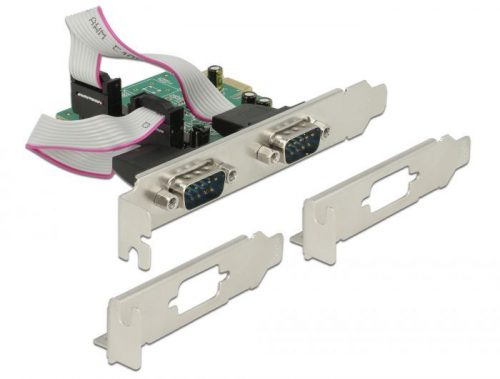 DeLock PCI Express Card to 2x Serial RS-232 high speed 921K with voltage supply