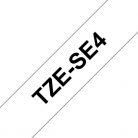 Brother TZE-SE4 Tape Cassette (18mm) Black on White 8m