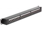 DeLock 24-port Patch Panel 1U Black