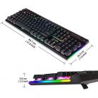 Redragon Vata RGB Mechanical Gaming Keyboard Brown Switches Black HU