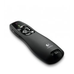   Logitech R400 Laser Presentation Remote Wireless Presenter Red Laser Black