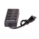 Akyga AK-AD-33 4-portos USB3.0 HUB Black