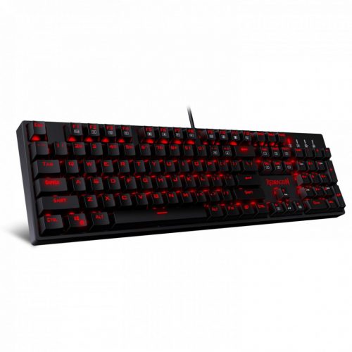 Redragon Surara Pro Red LED Backlight Mechanical Gaming Keyboard with Ultra-Fast V-Optical Blue Switches Black HU