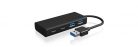 Raidsonic IcyBox IB-HUB1426-U3 USB3.0 Hub Type-A to 2xType-C and 2x Type-A ports Black