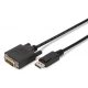 Assmann DisplayPort adapter cable, DP - DVI-D (Dual Link) (24+1) 2m Black