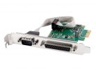 Gembird PEX-COMLPT-01 COM serial port + LPT port PCI-Express add-on card, with extra low-profile bracket