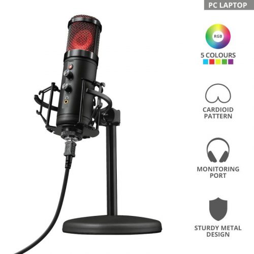 Trust GXT 256 Exxo USB Streaming Microphone Black