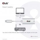 Club3D USB3.2 Gen1 Type-C to Gigabit Ethernet Adapter White