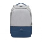 RivaCase 7567 Anti-theft Laptop Backpack 17,3" Grey/Dark Blue