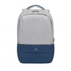   RivaCase 7567 Anti-theft Laptop Backpack 17,3" Grey/Dark Blue