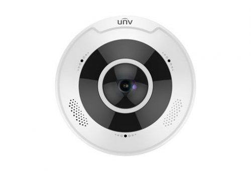 Uniview Pro 4K (12MP) halszem dómkamera, 1.8mm fix objektívvel, mikrofonnal és hangszóróval