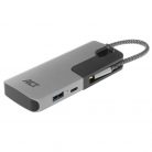 ACT AC7052 USB-C Hub 3 port with CardReader Grey