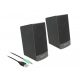 DeLock Stereo 2.0 PC Speaker with 3.5 mm stereo jack male and USB powered Black