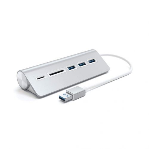 Satechi USB3.0 Hub & Card Reader Aluminium Silver