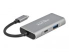 DeLock External USB 3.2 Gen 2 USB Type-C Hub with 3x USB Type-A and 1x USB Type-C Silver