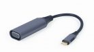 Gembird A-USB3C-VGA-01 USB Type-C to VGA Display Adapter Space Grey