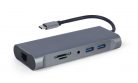 Gembird A-CM-COMBO7-01 USB Type-C 7-in-1 Multi-Port Adapter Space Grey