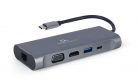 Gembird A-CM-COMBO7-01 USB Type-C 7-in-1 Multi-Port Adapter Space Grey