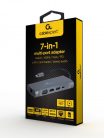 Gembird A-CM-COMBO7-01 USB Type-C 7-in-1 Multi-Port Adapter Space Grey