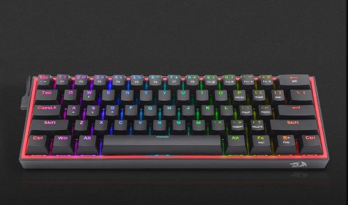 Redragon Fizz Pro black, wired&2.4G&BT Mechanical Keyboard, RGB, brown switch Black HU