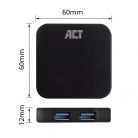 ACT AC6410 USB-C Hub 4 port with power supply