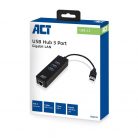 ACT AC6310 USB Hub 3.2 with 3 USB-A ports and ethernet