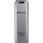 PNY 32GB Elite Steel Flash Drive USB3.1 Silver