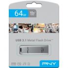 PNY 64GB Elite Steel Flash Drive USB3.1 Silver