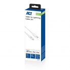 ACT AC3015 USB-C to Lightning cable 2m White