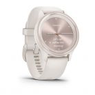 Garmin Vivomove Sport Rose Gold Aluminum Case with White Silicone Band