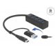 DeLock 4 Port USB 3.2 Gen 1 Hub with USB Type-C or USB Type-A connector