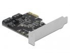 DeLock 2 port SATA PCI Express Card - Low Profile Form Factor