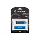 Kingston 64GB IronKey Keypad 200 USB3.2 Blue