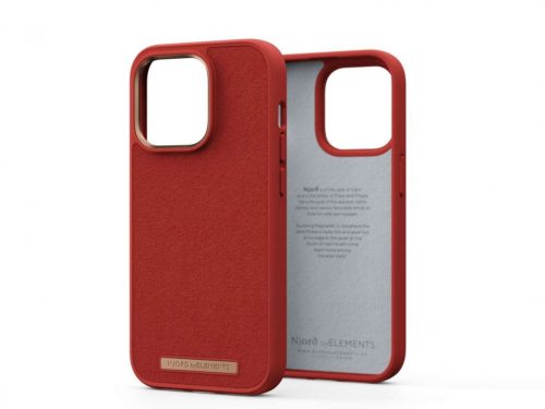 Njord Suede Comfort+ Case iPhone 14 Pro Burnt Orange