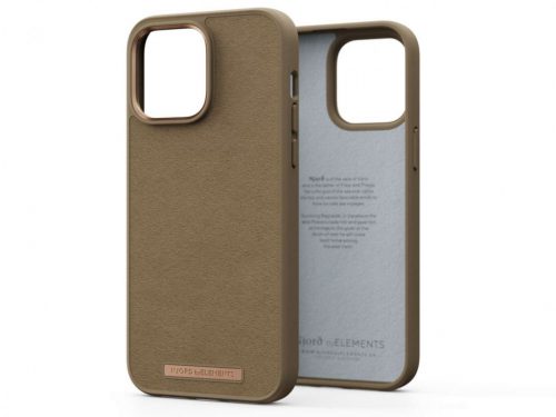 Njord Suede Comfort+ Case iPhone 14 Pro Max Camel