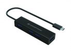 Conceptronic  4-Port USB-C HUB Black