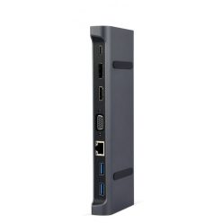   Gembird A-CM-COMBO9-02 USB Type-C 9-in-1 Multi-Port Adapter Space Grey