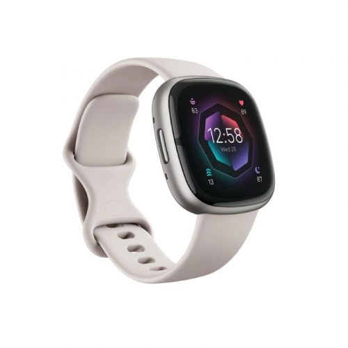 Fitbit Sense 2 Lunar White/Platinum Aluminum