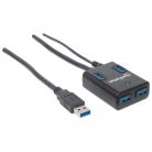 Manhattan SuperSpeed USB 3.0 Hub Black